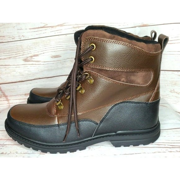 13M London Fog Style LFM005 Leather Upper Snow/Rain Resistant Boots Gift Ideas